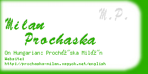 milan prochaska business card